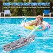 RC Boat Warship with Water Spray,16-in Battleship Aircraft Carrier with 2 Batteries,20KMH High Speed Remote Control Ship for Pool & Lake