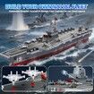 RC Boat Warship with Water Spray,16-in Battleship Aircraft Carrier with 2 Batteries,20KMH High Speed Remote Control Ship for Pool & Lake
