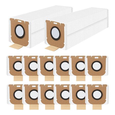 12Pcs Robot Vacuum Bags for Dreame Z10 Station, Replacement Dust Bags, Auto-Seal, 3-Layer Non-Woven, Compatible with Self-Emptying Base