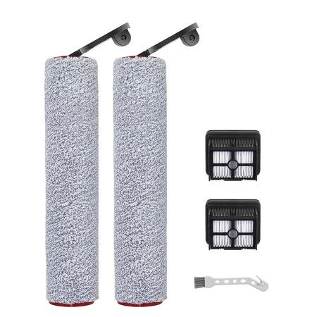 Replacement Brush Roller and Filter for Dreame H12 Pro, H12 Dual, G10 Pro Cordless Wet Dry Vacuum Cleaner, 2 Filters Replacement, 2 Brush Rollers