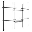 Floor to Ceiling Garment Rack Adjustable No Drill Wardrobe Organiser Clothes Rail Storage 5 Hanging Bars Wire Basket Bedroom Laundry Wall In Closet