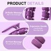 26-Wheel Leg Roller Massager Ring,Deep Tissue Calf Thigh Massage Tool for Muscle Relaxation,Improved Circulation Recovery,Portable Yoga Roller Purple