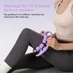26-Wheel Leg Roller Massager Ring,Deep Tissue Calf Thigh Massage Tool for Muscle Relaxation,Improved Circulation Recovery,Portable Yoga Roller Purple