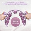 26-Wheel Leg Roller Massager Ring,Deep Tissue Calf Thigh Massage Tool for Muscle Relaxation,Improved Circulation Recovery,Portable Yoga Roller Purple