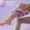 26-Wheel Leg Roller Massager Ring,Deep Tissue Calf Thigh Massage Tool for Muscle Relaxation,Improved Circulation Recovery,Portable Yoga Roller Purple