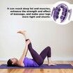 26-Wheel Leg Roller Massager Ring,Deep Tissue Calf Thigh Massage Tool for Muscle Relaxation,Improved Circulation Recovery,Portable Yoga Roller Purple