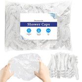 200Pcs Disposable Shower Caps, Thick and Waterproof Plastic Hair Caps with Super Elasticity, Perfect for Shower Protection, Salon Treatments