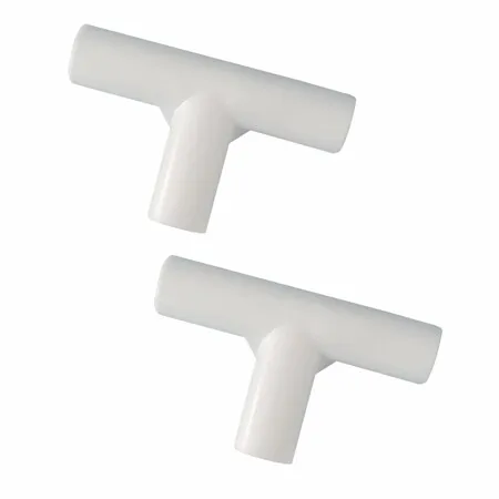 2Pcs T-Shaped Plastic Playpen Connectors,3-Way Canopy Tent Fittings,Pipe Joint Repair Parts for Baby & Pet Play Yard, Garden Fence