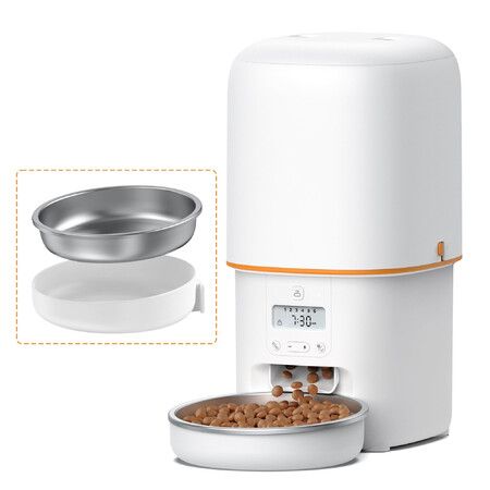 Automatic Cat Feeders 4L Cat Food Dispenser,Timed Automatic Pet Feeder with Over 180-day Battery Life,1-6 Meals Dry Food Programmable Portion Control