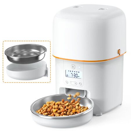 Automatic Cat Feeders 2L Cat Food Dispenser,Timed Automatic Pet Feeder with Over 180-day Battery Life,1-6 Meals Dry Food Programmable Portion Control
