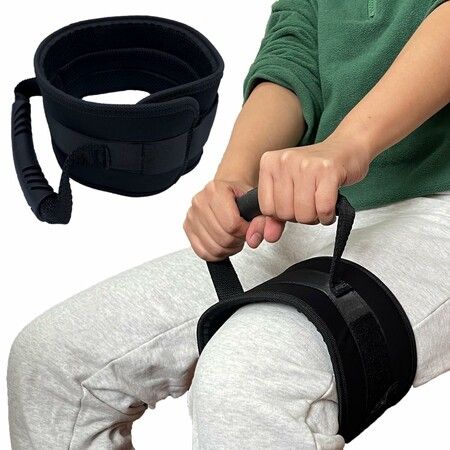 Leg Lifter Strap With Handle,Foot Transfer Aid & Knee Pull Up Assistance Belt For Elderly Seniors,Heavy Duty Mobility Device For Bed Car Wheelchair