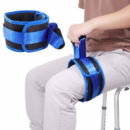 Leg Lifter Strap With Handle,Heavy Duty Led Knee Transfer Aid For Wheelchair,Car And Bed,Pull Up Assistance Belt For Seniors Elderly Disabled