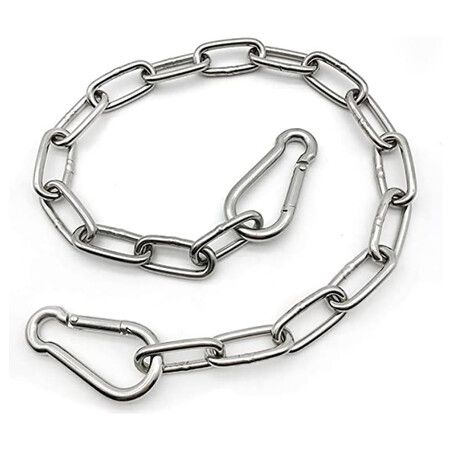 Heavy Duty Stainless Steel Chain 550LB Capacity for Punching Bags Hanging Chair Hammocks Swing Trapeze Yoga