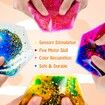 6pcs Hexagon Sensory Tiles Tactile Play Mat Round TPU Soft Rubber Kids Autism ADHD Sensory Room Daycare Montessori Stress Relief