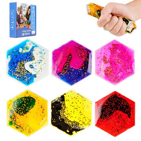 6pcs  Hexagon Sensory  Tiles Tactile Play Mat  Round TPU Soft Rubber Kids  Autism ADHD  Sensory Room Daycare Montessori Stress Relief