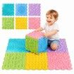 6pcs 30cm TPE Sensory Mat Tactile Floor Tile Set Children Infant Crawling Massage Acupressure Puzzle Training Eco Friendly Kids Sensory Room