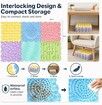 6pcs 30cm TPE Sensory Mat Tactile Floor Tile Set Children Infant Crawling Massage Acupressure Puzzle Training Eco Friendly Kids Sensory Room