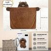 Highland Cow Wearable Hooded Blanket for Women, Soft Snuggle Wrap Cape Throw, Fleece and Sherpa Hoodie