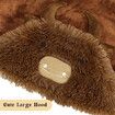 Highland Cow Wearable Hooded Blanket for Women, Soft Snuggle Wrap Cape Throw, Fleece and Sherpa Hoodie