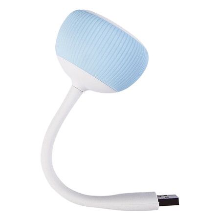 Blue External USB Speaker Laptop Audio Bar Stereo Sound Mini Volume Boost Wired Portable Office School