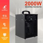 Industrial Electric Fan Heater Portable Room Carpet Dryer Forced Warm Hot Air 2000W Fast Heating Standing SAA for Warehouse Workshop Farm Garage Space