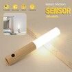 3 Pack Wooden Motion Sensor Lights, Rechargeable LED Wireless Magnetic Battery Operated Wall Sconce, Portable Decor Torch Night Lighting for Bedroom