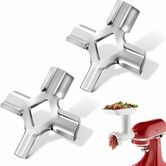 2 Pcs Meat Grinder Blade Knife Compatible with KitchenAid FGA 4162144, 9706857, W10408733, WPW10408733 Food Grinder, Stand Mixer Replacement