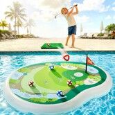 Kids Inflatable Golf Pool Toys,Fun Swimming Pool Game,Floating Water Chipping Green With Sticky Balls,Yard Summer Party Birthday Gift Age3+