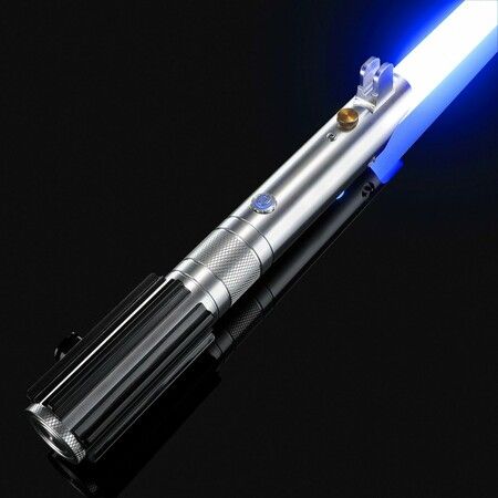 Upgrade App Control OBW Dueling Lightsaber, Smooth Swing 16 Sound Effects 3 Light Effects, 16 Colors and Infinite Change Metal Light Saber for player