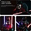 Upgrade RGB3.0 Smooth Swing Light Saber Double Blades,Motion Control Dueling Light Saber 16 Sound Fonts Light Sabers with Infinite Color and 16 Color