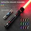 Upgrade RGB3.0 Smooth Swing Light Saber Double Blades,Motion Control Dueling Light Saber 16 Sound Fonts Light Sabers with Infinite Color and 16 Color