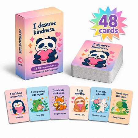 Panda Affirmators Motivational Cards Humorous Stress Relief Cards SEL Emotional Management Positive Psychology Cards