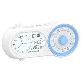 Digital Alarm Clock Visual Timer with 60 Minutes Countdown, 3 Alarms and Temperature Date Management Clock for Classroom Home Study Blue