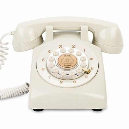 Audio Guest Book Wedding Phone, Retro Audio Phone Guestbook with Clear Voice Recording for Wedding Reception, Birthday Anniversary (Beige)
