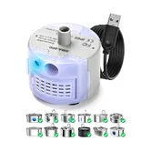 SMA-800 Submersible Pump for Stainless Steel Indoor Pet Water Dispenser, Cat Water Fountain Pump, Ultra Quiet Pet Fountain Replacement Motor, USB Cable