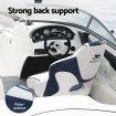 Seamanship Captain Bucket Boat Seats Flip Up Bolster Swivel 15cm Padding with Adjustable Pedestals 34鈥?6cm Blue