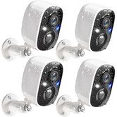 Security Cameras Wireless Outdoor,2K Battery Powered Cameras,Color Night Vision,Motion Detection,2 Way Talk,IP65 Waterproof,Cloud/SD Storage 4Pack