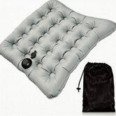 2-in-1 Inflatable Lumbar Support Pillow Seat Cushion,Press Inflation Car Back Support,TPU Material with Storage Bag,For Office Car Home Travel