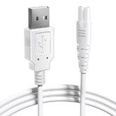 Water Flosser Charger Cable for Aquasonic, Nicwell, Oralfree, Nicefeel, Hangsun, Tovendor Water Flosser, Dental Pick Charger Cord, USB A, White