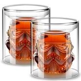 Creative Whisky Sobriety Glasses,Whiskey Carafe,Flask Carafe for Wine,Vodka,Scotch,Bourbon,Liquor - 150ml Gifts for Men,2 pcs