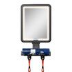 Shower Mirror Fogless for Shaving with Lighting, Rechargeable Anti-Fog Shower Mirror with Storage Tray and Razor Holders Black