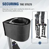Stilt Straps Replacement, Drywall Stilt Straps Universal Fit Padded Adjustable Leg Bands with Heavy Duty Hook Loop Fastening for Painting Drywall