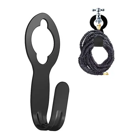 Garden Hose Hanger, Heavy Duty Metal Holder for 50ft or 25ft Expandable Hose, Supports 110lbs, Portable Garage Storage