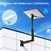 Starlink Mount, Adjustable Starlink Wall Mount Gen 3 with Telescoping Support Arm, Wood Walls, Easy Installation for Starlink Standard 4, 4X, Gen 3