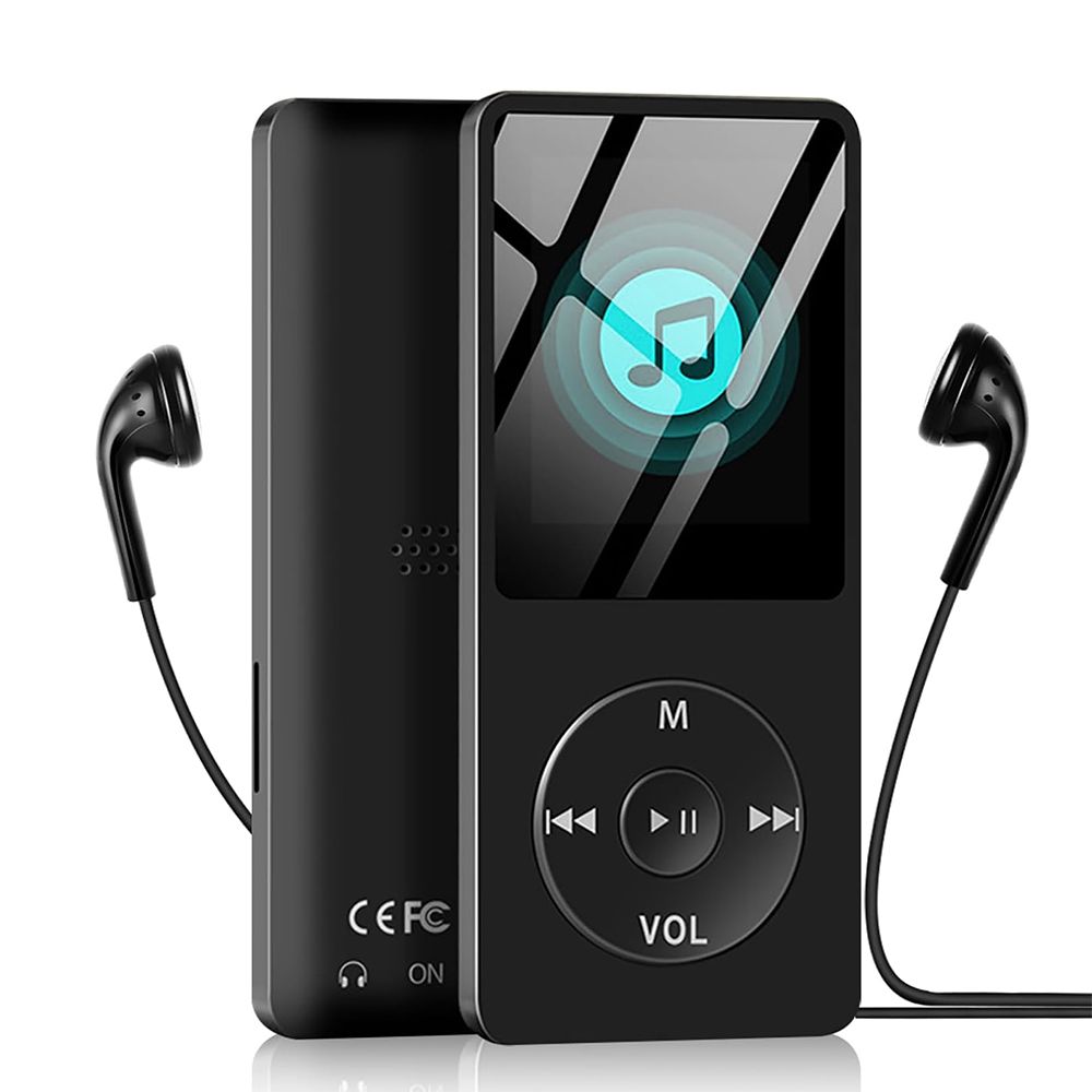 128G MP3 Player with Bluetooth 5.0, 1.8 inch Screen Portable Music Player with HD Speaker, HiFi Music Supports FM Radio, Voice Recorder