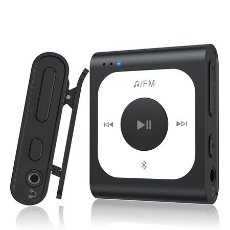 32GB Clip MP3 Player with Bluetooth, A53PL Portable Music Player with FM Radio, Shuffle, No Phone Needed, for Sports