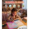 LED Drawing Board for Girls,USB-C 10In 7 Colors DIY Doodle Glow Tablet,7 Pens,10 Tracing Sheets - Unicorn Girls Toys Gift,Birthday Gifts,Age 3+