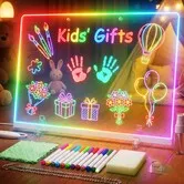 17In Led Drawing Board for Kids Flicker-Free LED Note Board,10 Light Effects & 4 Light Intensities Drawing Tablet,Doodle Glow Pad with Controller Age3+