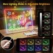 17In Led Drawing Board for Kids Flicker-Free LED Note Board,10 Light Effects & 4 Light Intensities Drawing Tablet,Doodle Glow Pad with Controller Age3+