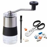 Small Portable Pill Crusher Grinder with Ergonomic Crank Handle,Grinds Pills to Fine Powder for Elderly,Crushes Multiple Small Large Tablets Vitamins
